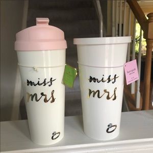 Brand new Kate Spade Miss to Mrs cups